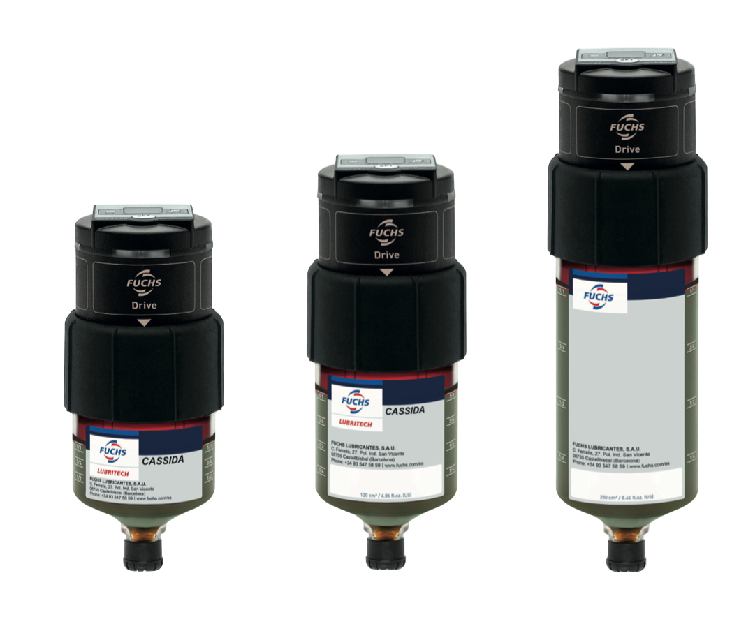 CASSIDA STAR VARIO automatic lubricators in 60, 120, and 250 cm&sup3; sizes